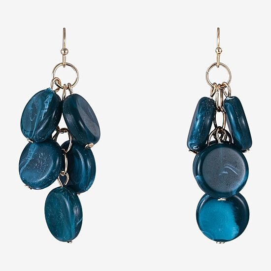 Mixit Womens Circle Drop Earrings