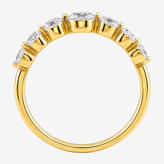 (G / Si2) Womens 2MM 1 CT. T.W. Lab Grown White Diamond 10K Gold Anniversary Band