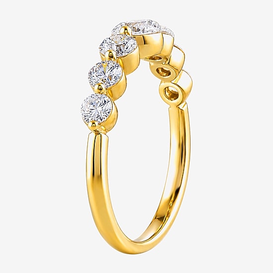 (G / Si2) Womens 2MM 1 CT. T.W. Lab Grown White Diamond 10K Gold Anniversary Band