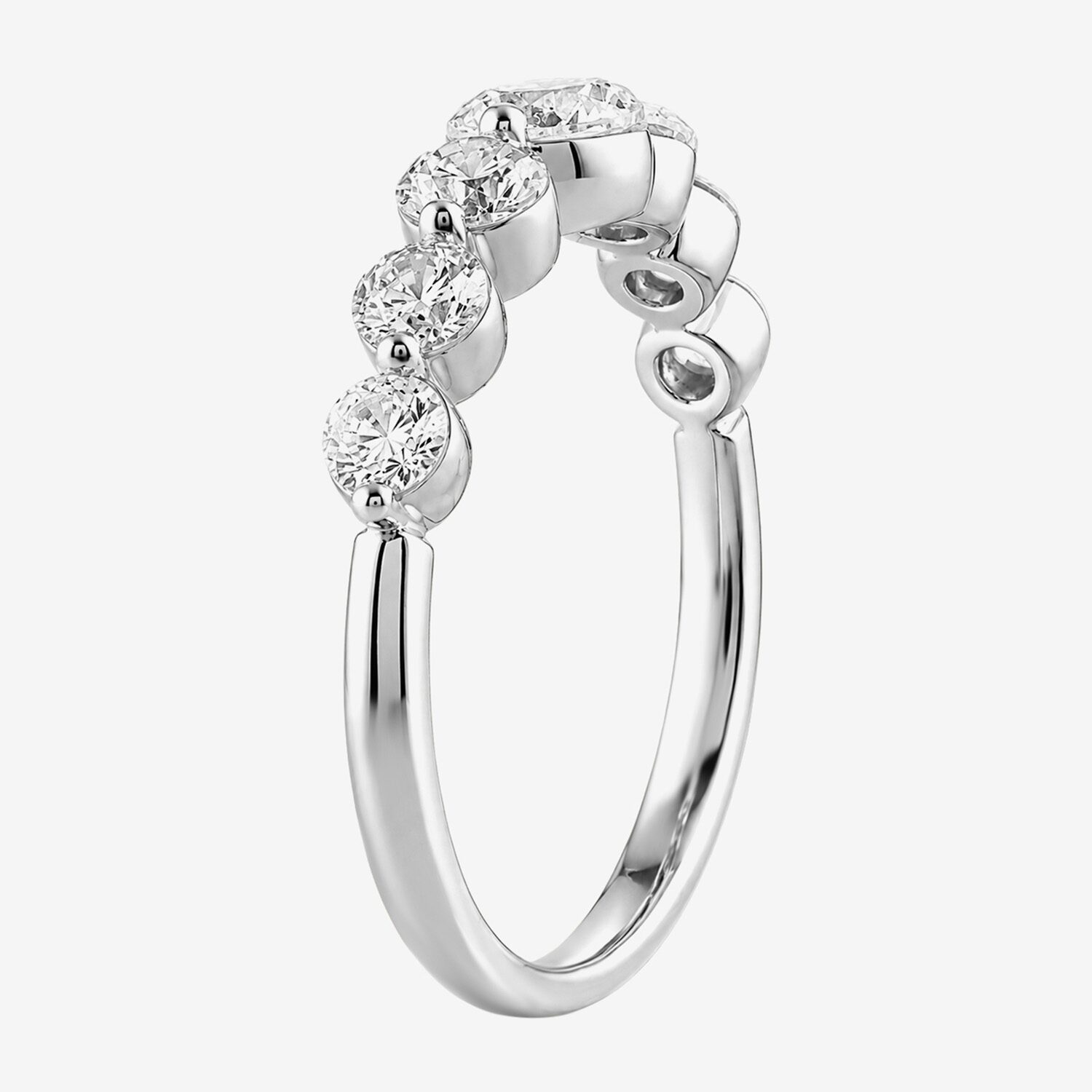 G / Si2) Womens 2MM CT. T.W. Lab Grown White Diamond 10K Gold Anniversary Band