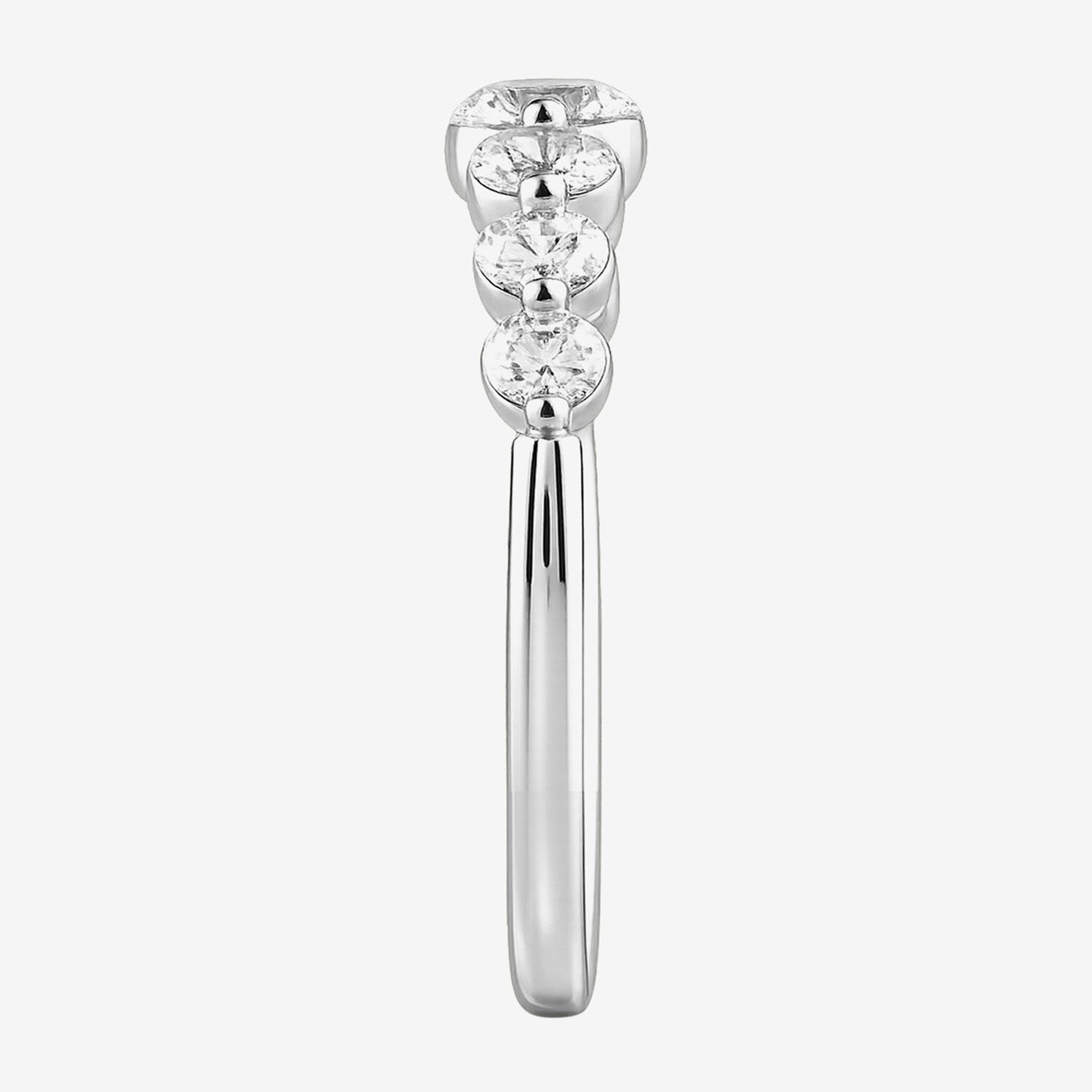G / Si2) Womens 2MM CT. T.W. Lab Grown White Diamond 10K Gold Anniversary Band