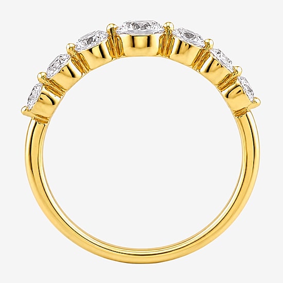 (G / Si2) Womens 2MM 2 CT. T.W. Lab Grown White Diamond 10K Gold Anniversary Band