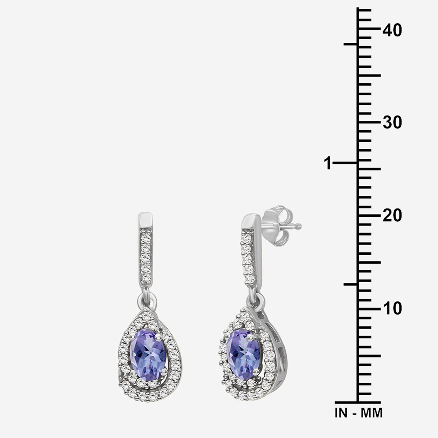 (I-J / I2-I3) Womens 1/6 CT. T.W. Genuine Blue Tanzanite 10K Gold Pear Hypoallergenic Drop Earrings