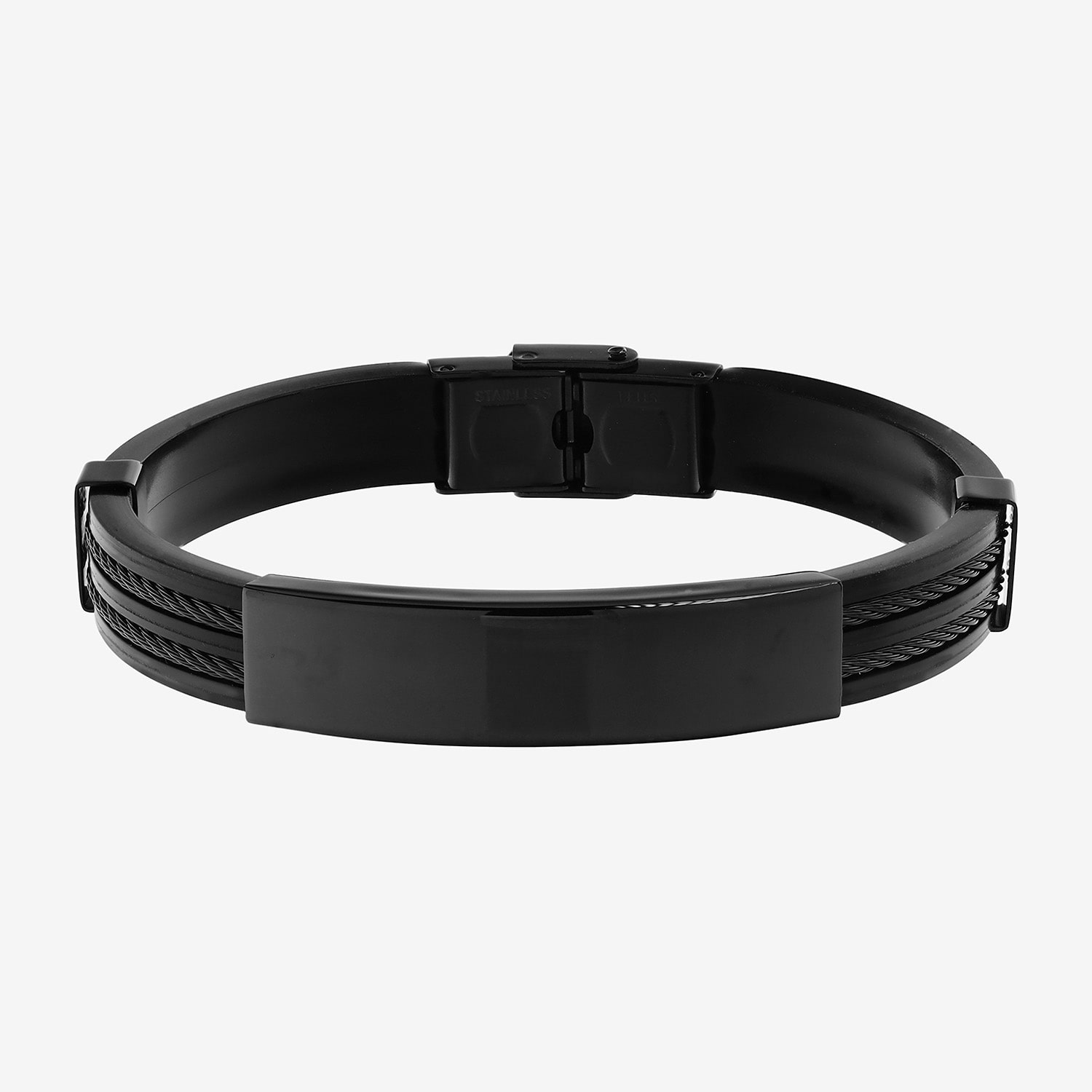 Mens Stainless Steel Solid Id Bracelet