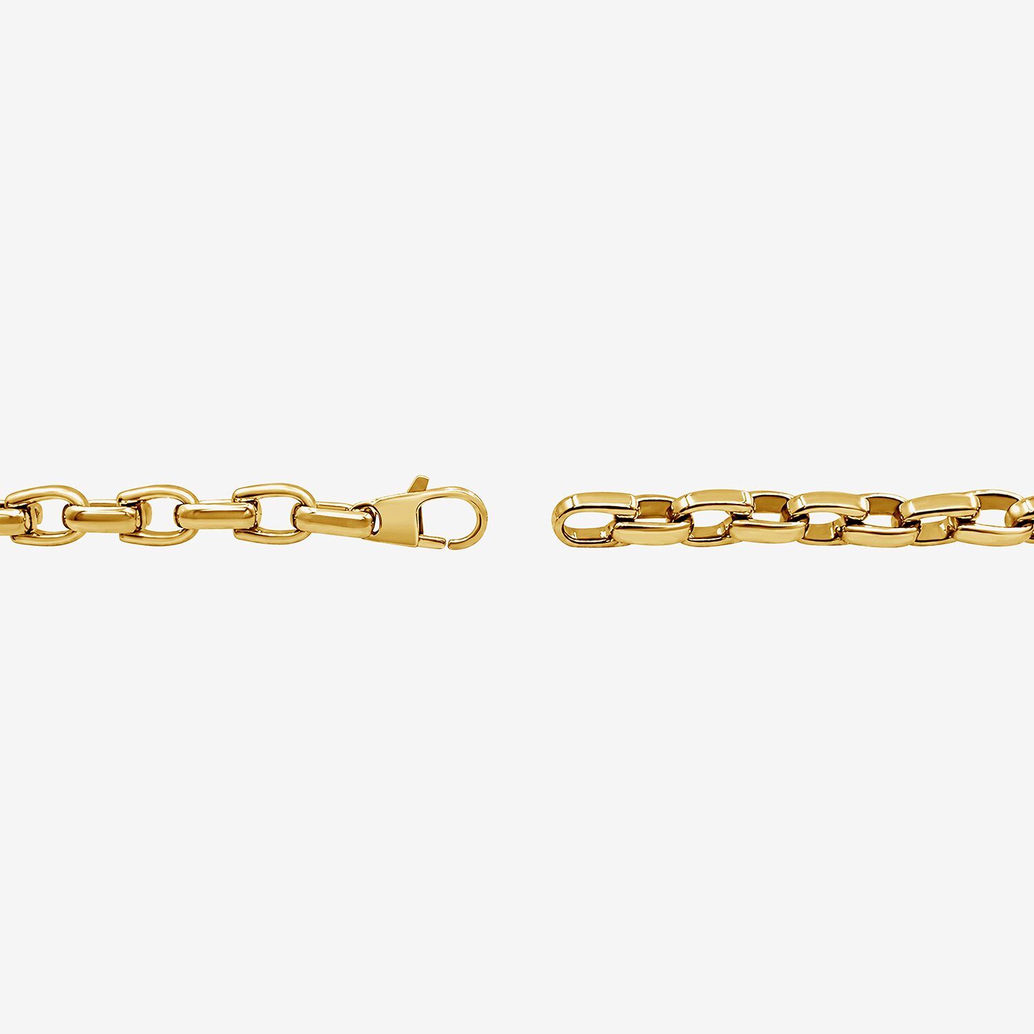 Mens 14K Gold Over Stainless Steel 24 Inch Link Chain Necklace