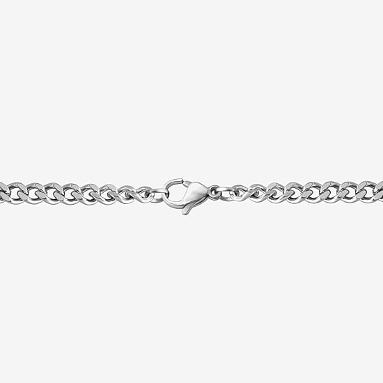 Mary Mens Stainless Steel 24 Inch Pendant Necklace