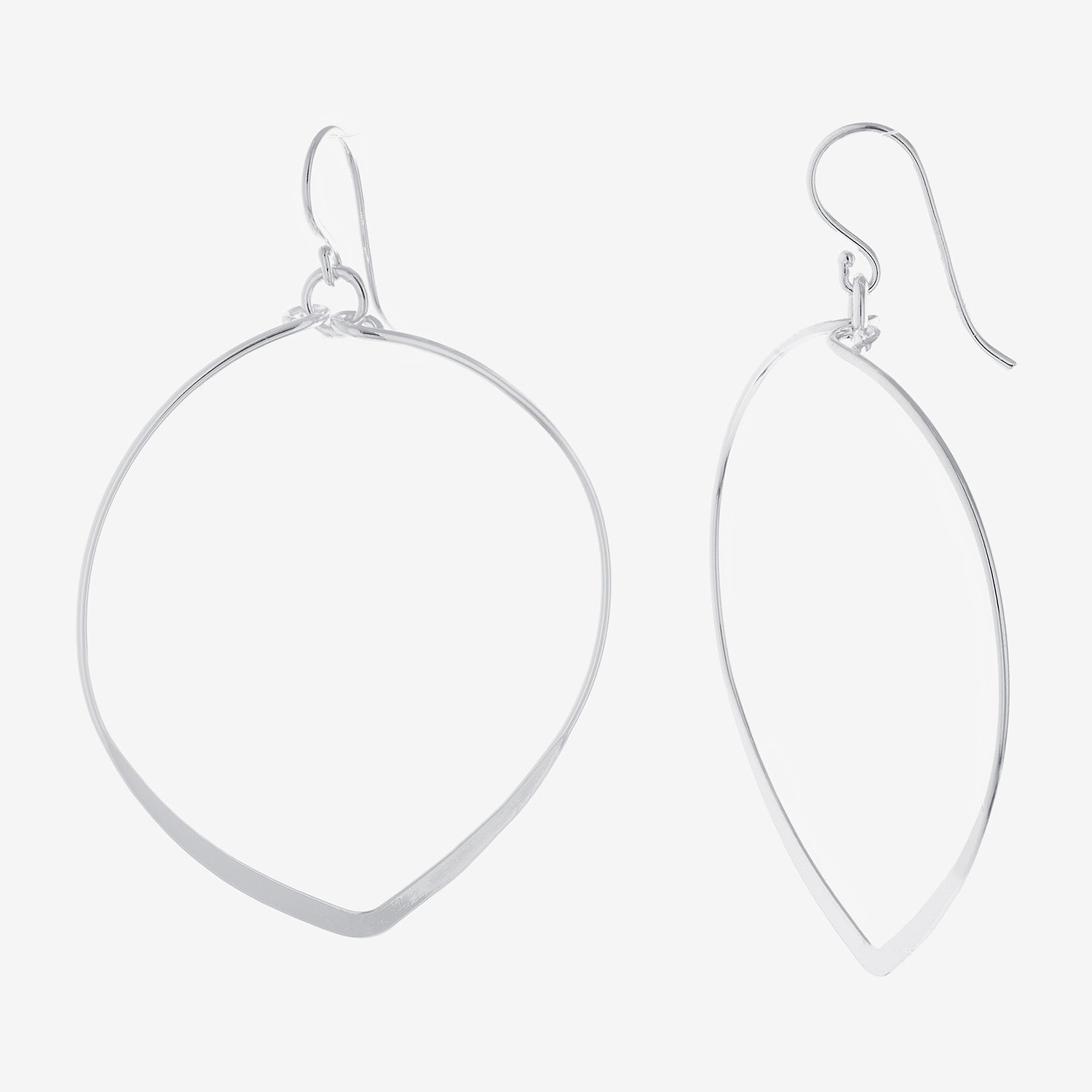 Silver Reflections Womens Pure Silver Over Brass Oval Drop Earrings