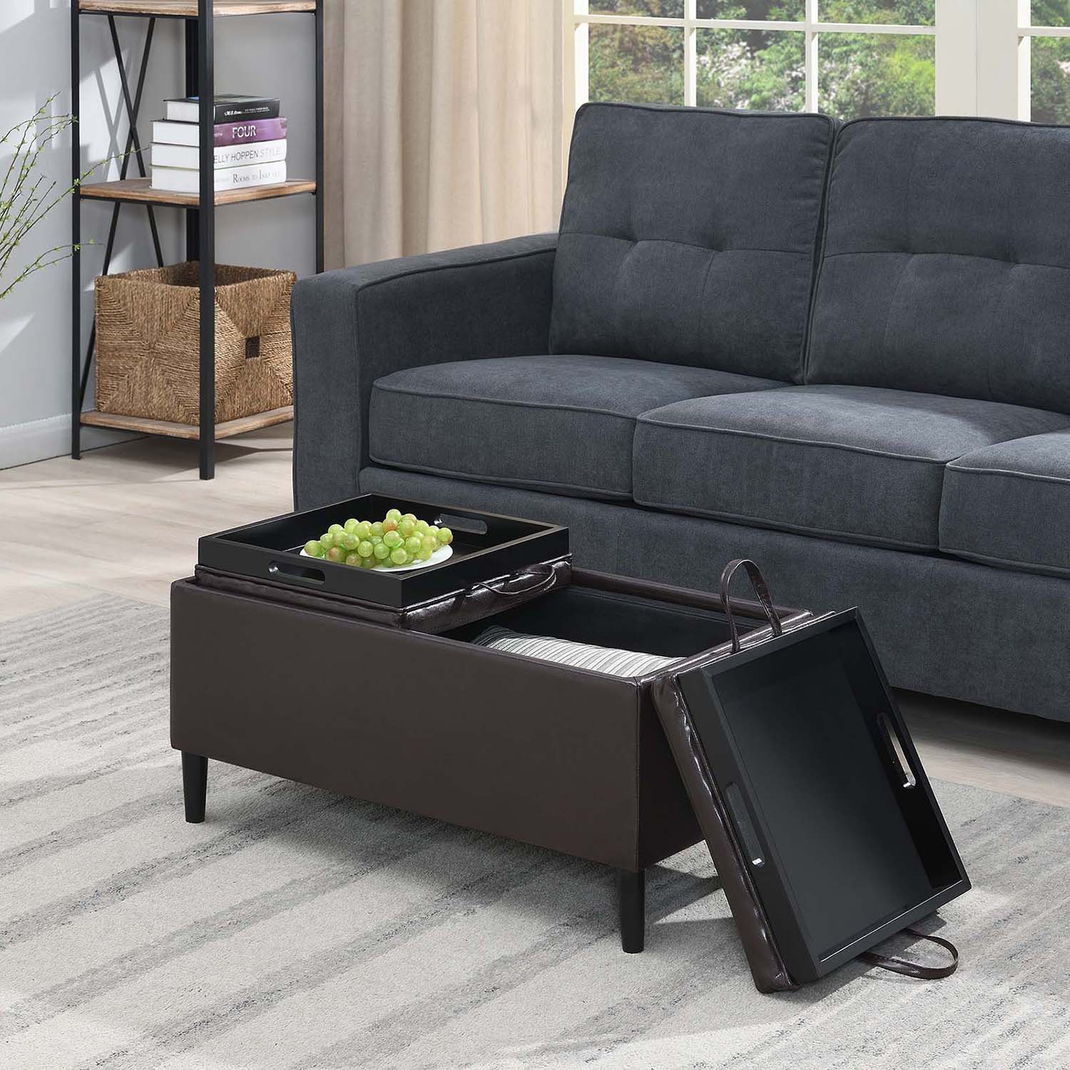 Convenience Concepts Designs4comfort Storage Ottoman