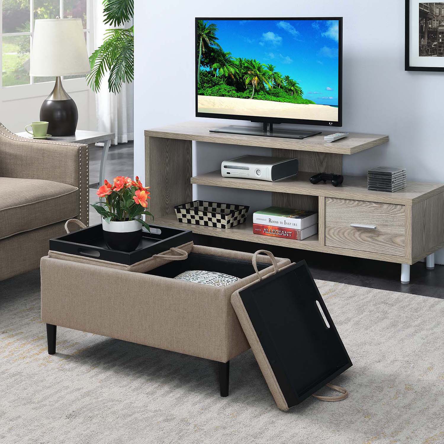 Convenience Concepts Designs4comfort Storage Ottoman