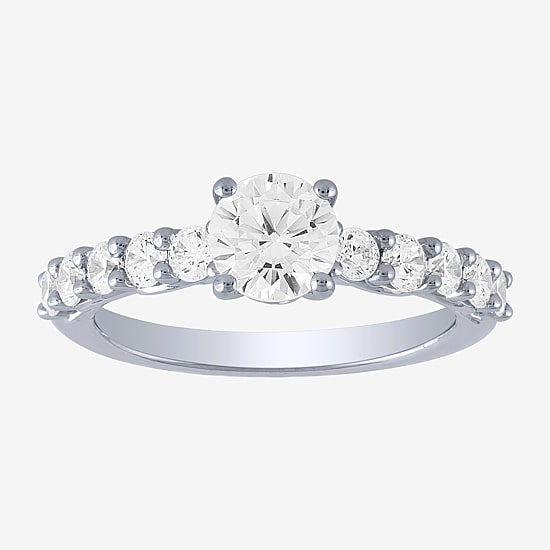 Signature By Modern Bride (H-I / I1) Womens 2 CT. T.W. Lab Grown White Diamond 10K Gold Side Stone Bridal Set