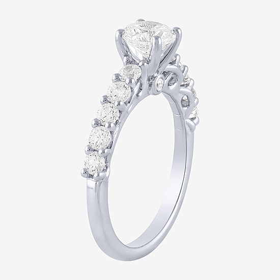 Signature By Modern Bride (H-I / I1) Womens 2 CT. T.W. Lab Grown White Diamond 10K Gold Side Stone Bridal Set