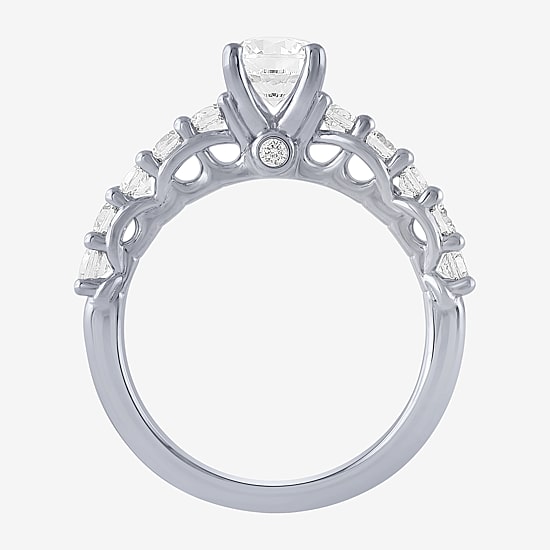 Signature By Modern Bride (H-I / I1) Womens 2 CT. T.W. Lab Grown White Diamond 10K Gold Side Stone Bridal Set