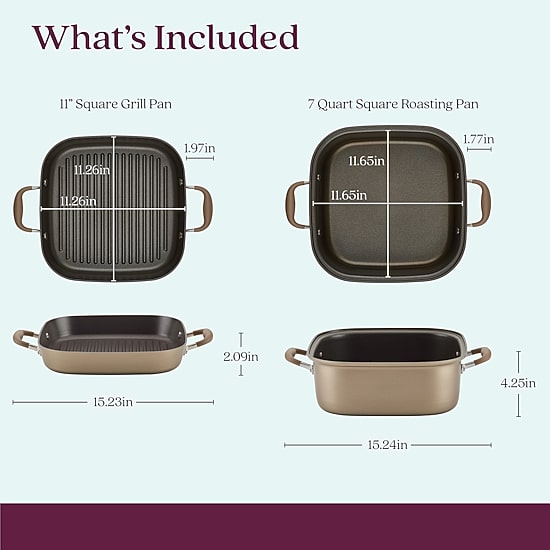 Anolon Advanced Home Hard Anodized 2-pc. Two Step Meal Cookware Set