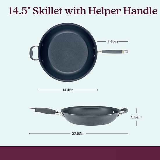 Anolon Advanced Home Hard Anodized 14.5"  Skillet with Helper Handle