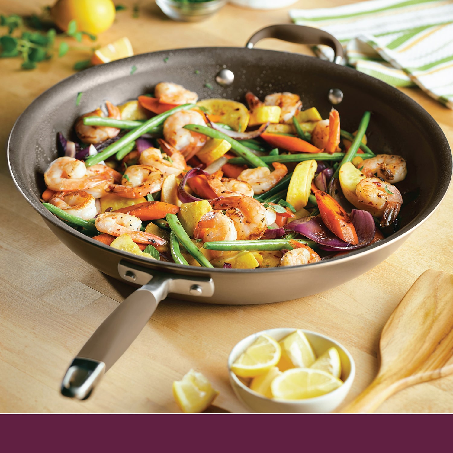 Anolon Advanced Home Hard Anodized 14.5"  Skillet with Helper Handle
