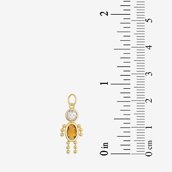 10K Gold November Birthstone Babies Boy Charm