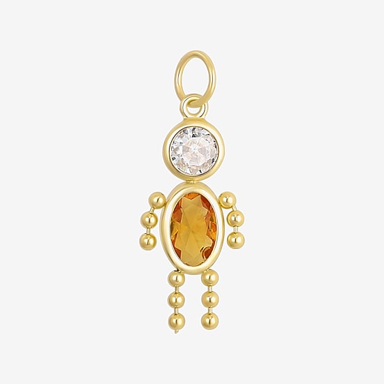 10K Gold November Birthstone Babies Boy Charm