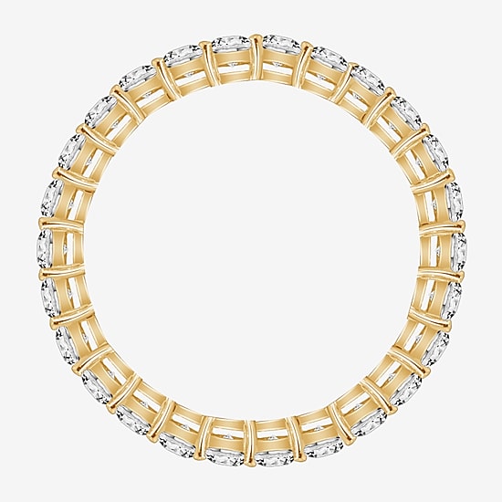 Cubic Zirconia Sterling Silver Round Band