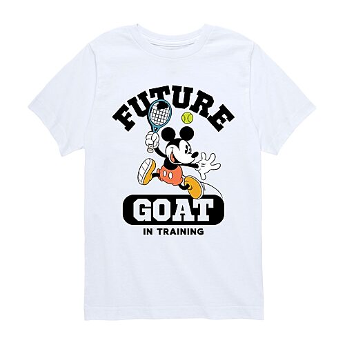 Disney Collection Little & Big Kid Boys Crew Neck Short Sleeve Regular Fit Mickey Mouse Graphic T-Shirt, X-large, White