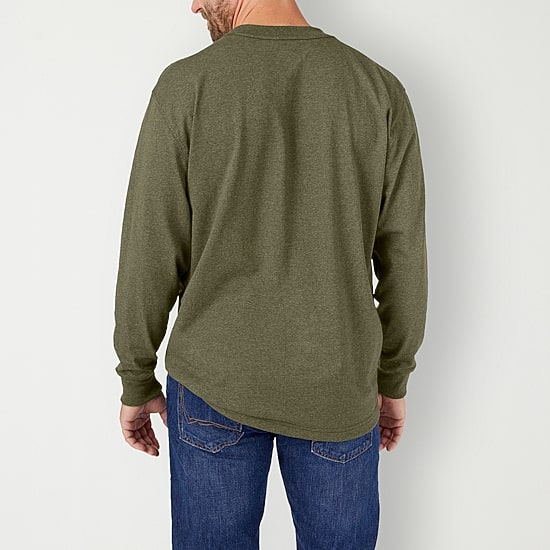 Dickies Heavyweight Heather Mens Crew Neck Long Sleeve T-Shirt