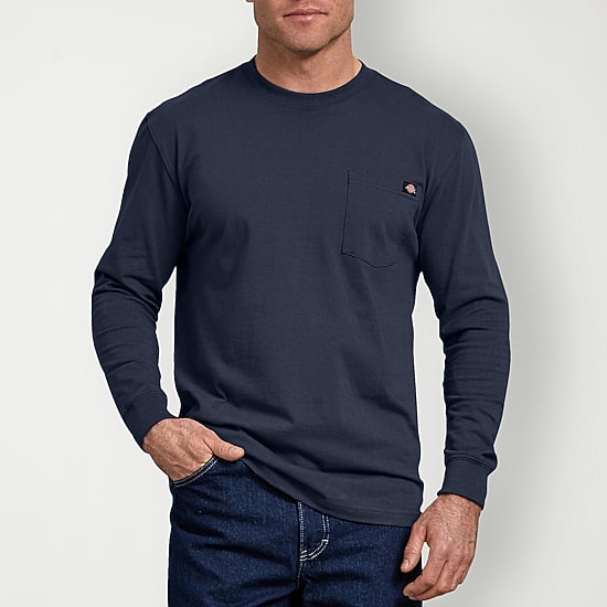 Dickies Heavyweight Mens Crew Neck Long Sleeve T-Shirt