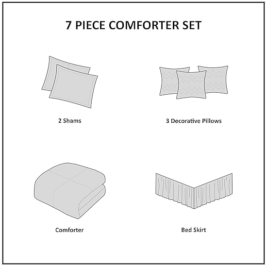 Madison Park Channing 7-pc. Comforter Set