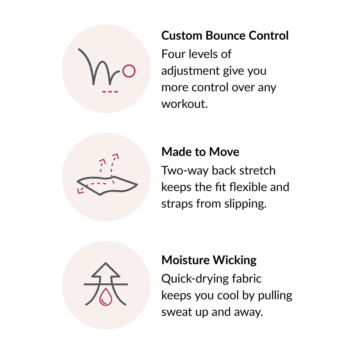 Glamorise Magiclift® Double Layer Custom Control Womens Seamless High Support Full Coverage Sports Unlined Bra 1166