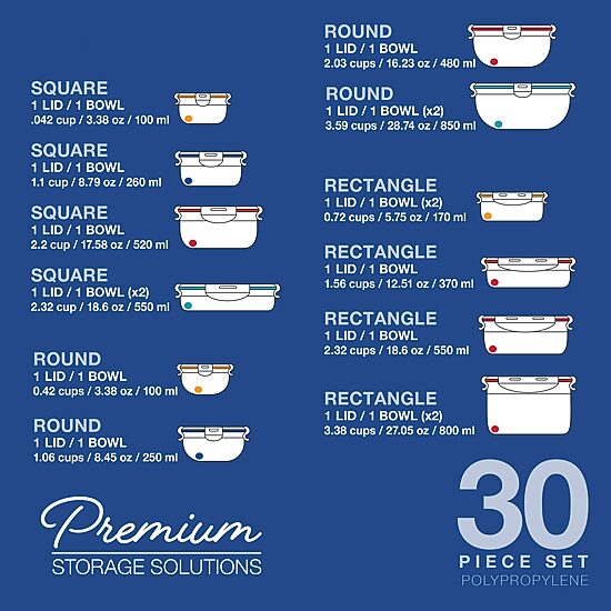 Lock & Lock 30-pc. Food Container