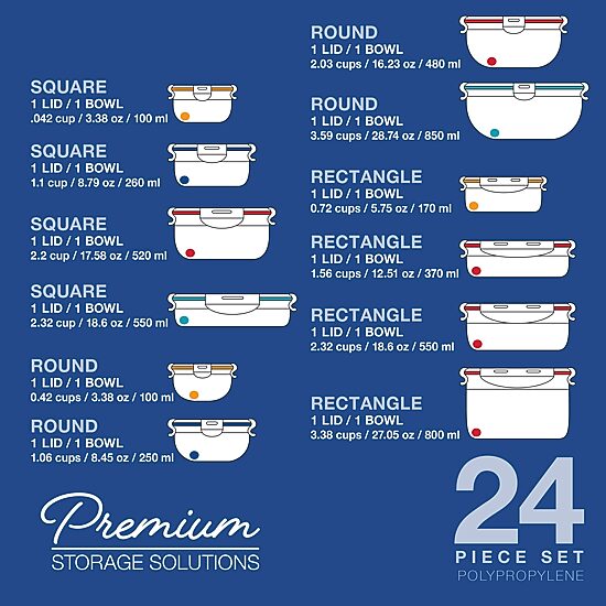 Lock & Lock 24-pc. Food Container
