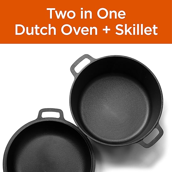 Commercial Chef Seasoned Cast Iron With Lid Dutch Oven