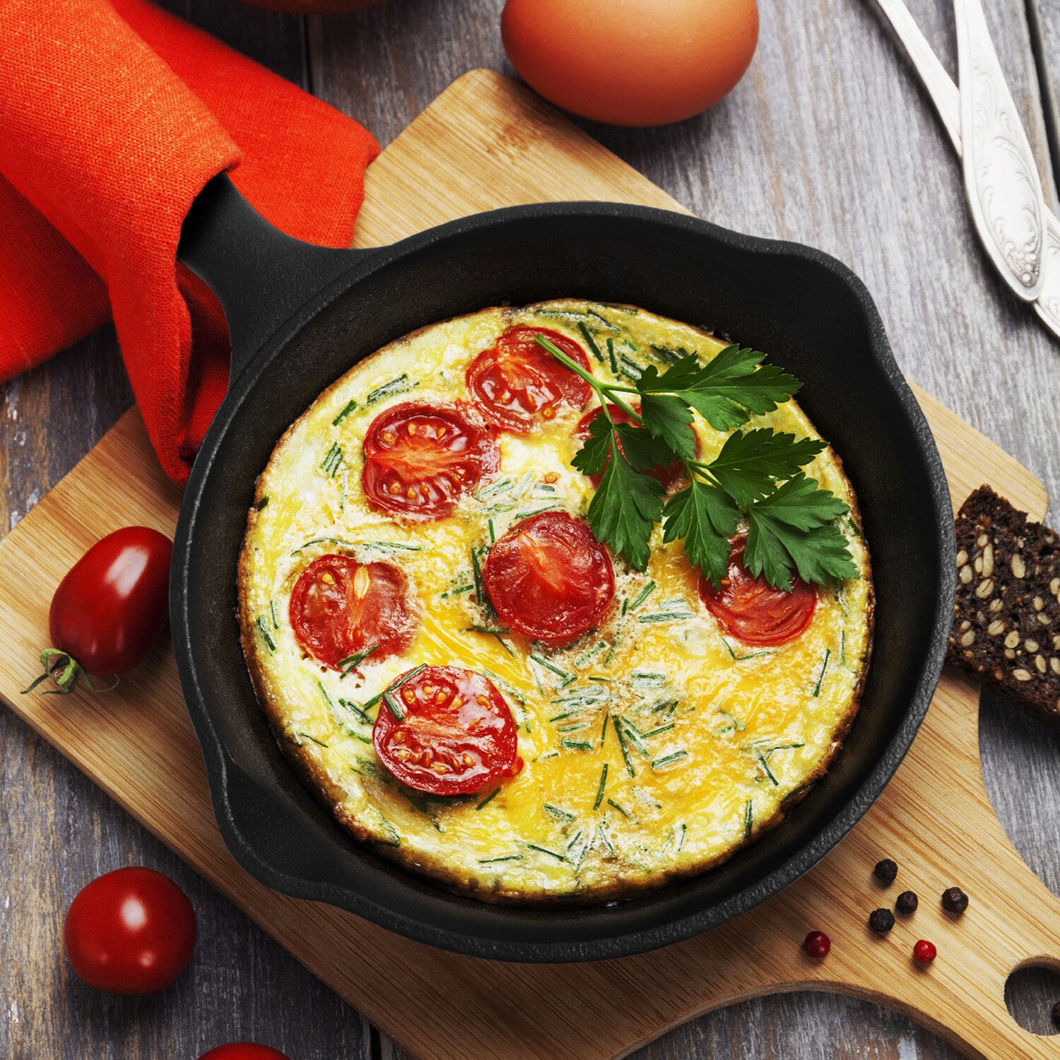 Commercial Chef Seasoned Cast Iron 6.5 Inch Skillet