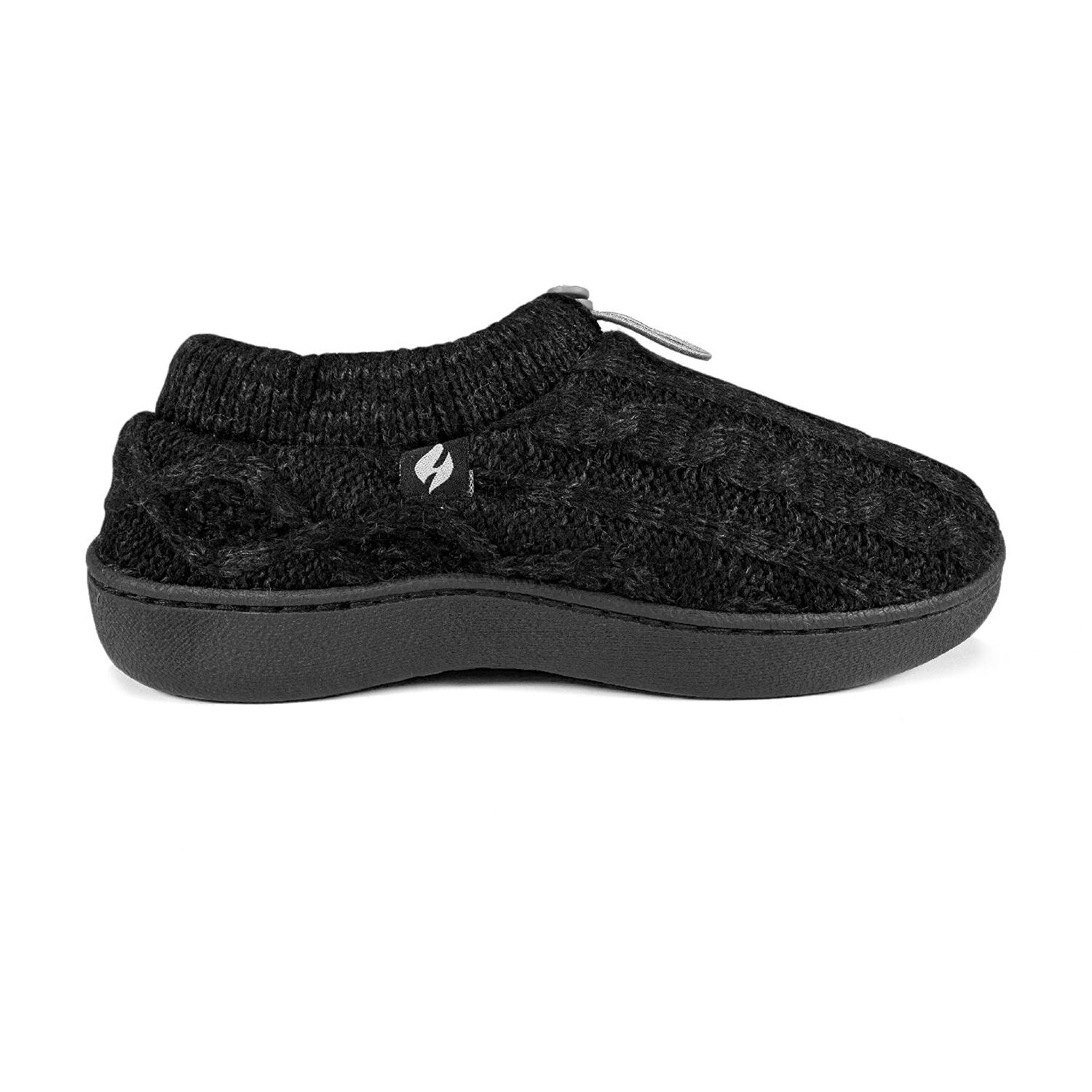 Heat Holders  Ava Cable Knit Drawstring Womens Slip-On Slippers