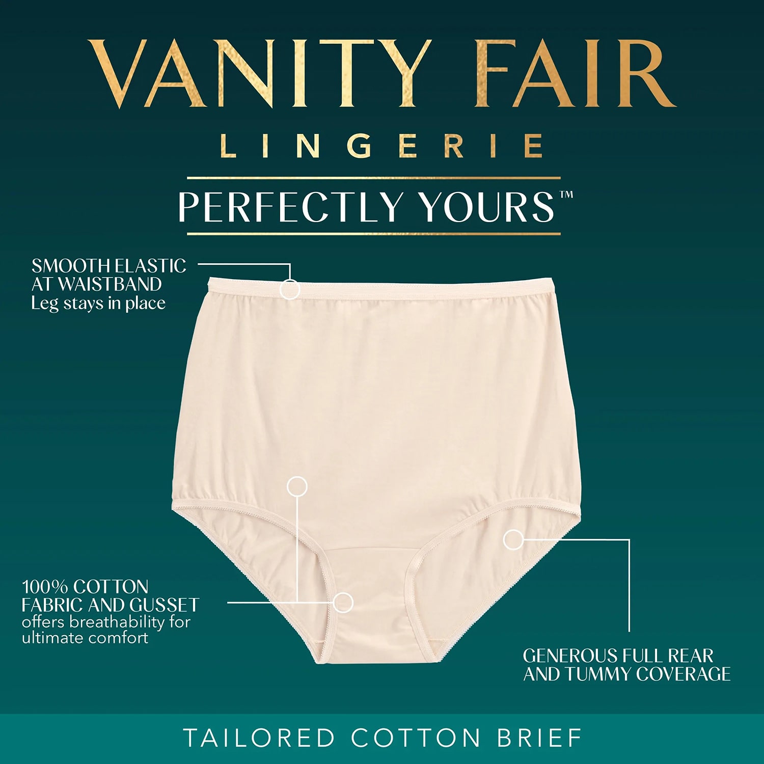 Vanity Fair® Perfectly Yours® Ravissant Cotton Briefs - 15318