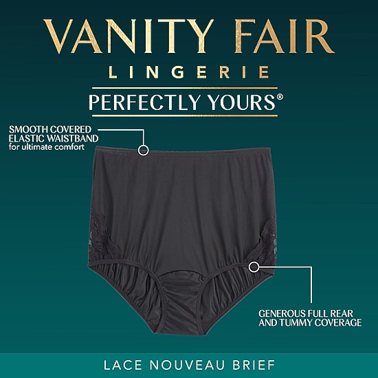 Vanity Fair® Perfectly Yours® Lace Nouveau® Nylon Brief - 13001