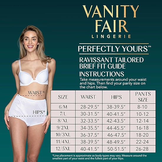 Vanity Fair® Perfectly Yours® Ravissant® Tailored Nylon Briefs - 15712