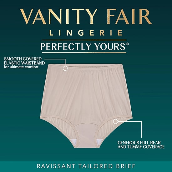 Vanity Fair® Perfectly Yours® Ravissant® Tailored Nylon Briefs - 15712