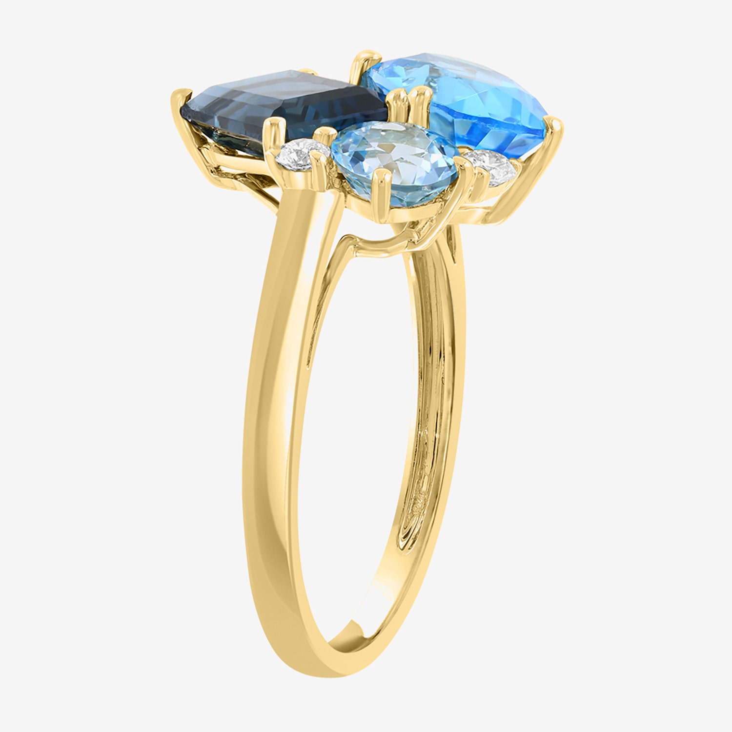Effy Final Call Limited Quantities! Womens 1/8 CT. T.W. Genuine Blue Topaz 14K Gold Cocktail Ring