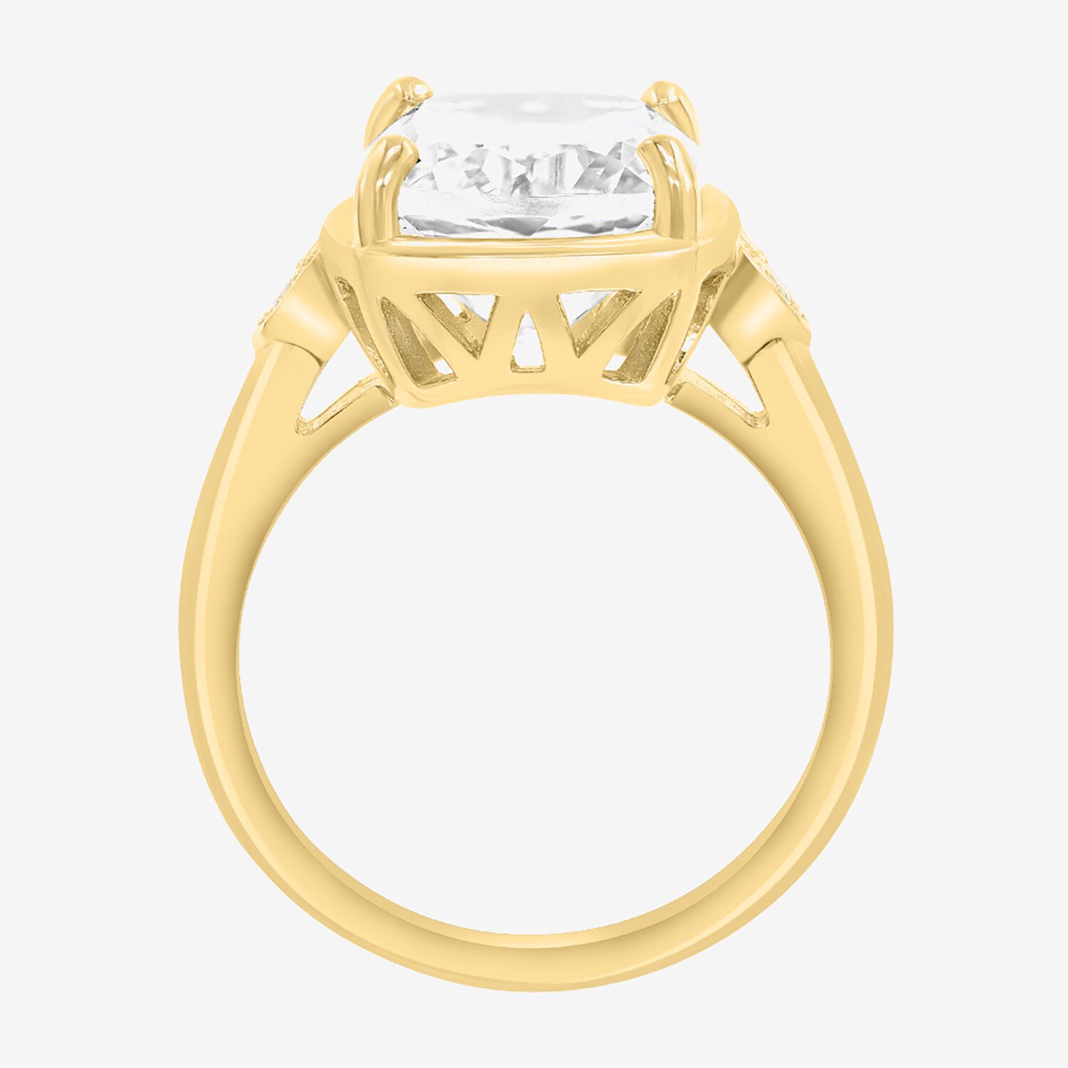 Effy Final Call Limited Quantities! Womens Genuine White Topaz 14K Gold Over Silver Cocktail Ring