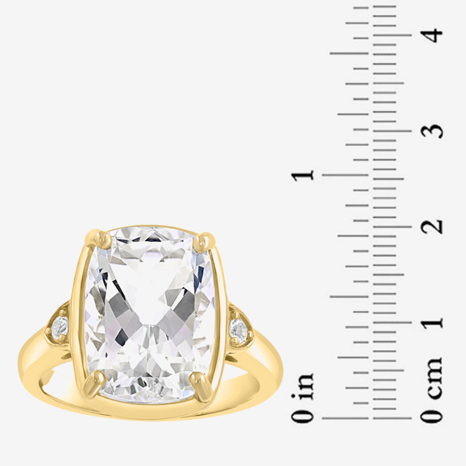 Effy Final Call Limited Quantities! Womens Genuine White Topaz 14K Gold Over Silver Cocktail Ring