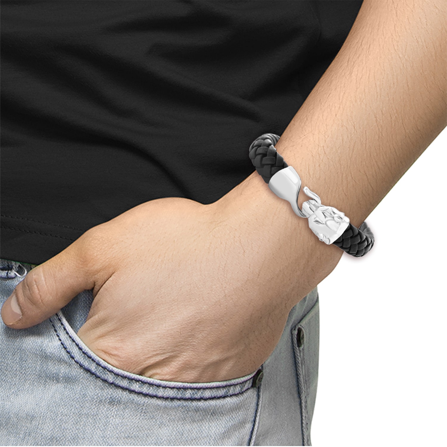 Effy Final Call Limited Quantities! Mens Spinel Sterling Silver Cord Bracelet