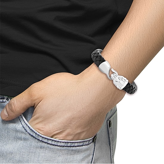 Effy Final Call Limited Quantities! Mens Spinel Sterling Silver Cord Bracelet