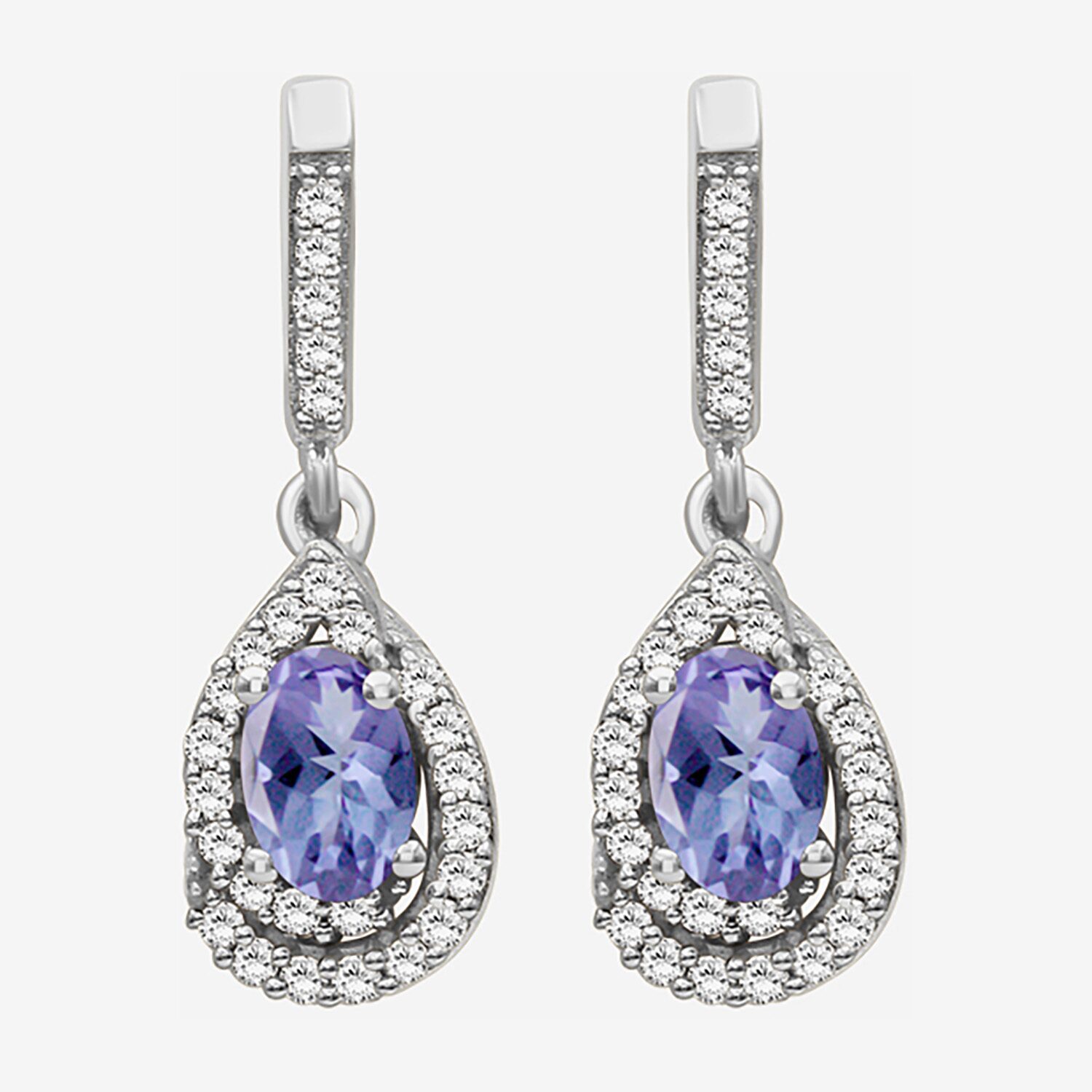 (I-J / I2-I3) Womens 1/6 CT. T.W. Genuine Blue Tanzanite 10K Gold Pear Hypoallergenic Drop Earrings