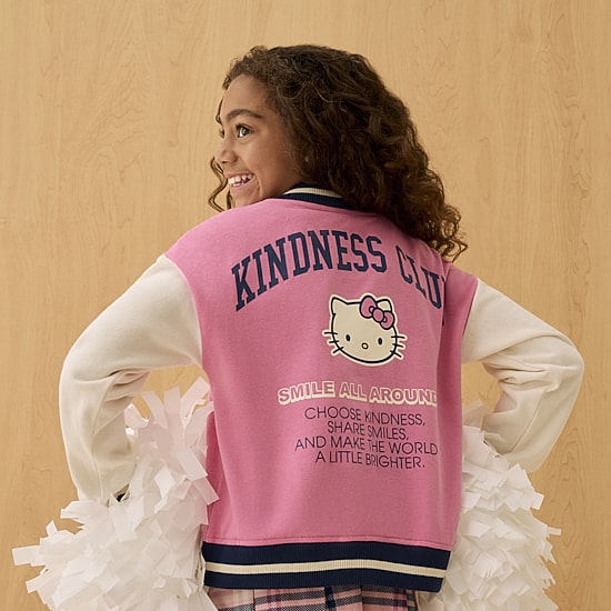 Little & Big Kid Girls Hello Kitty Midweight Varsity Jacket