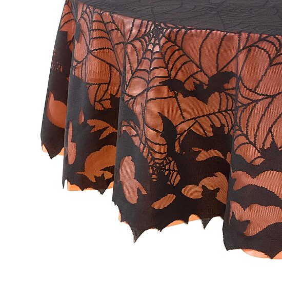 Threadmade Bats & Web Lace Tablecloth