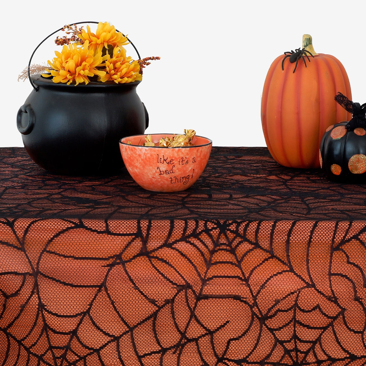 Elrene Home Fashions Crawling Web Lace Tablecloth