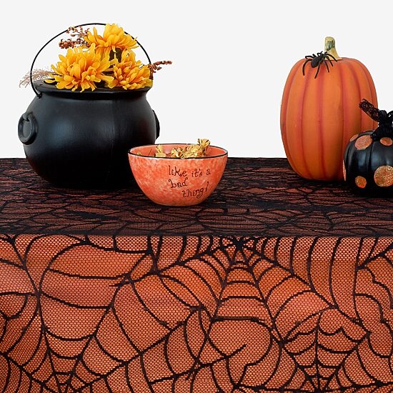 Elrene Home Fashions Crawling Web Lace Tablecloth
