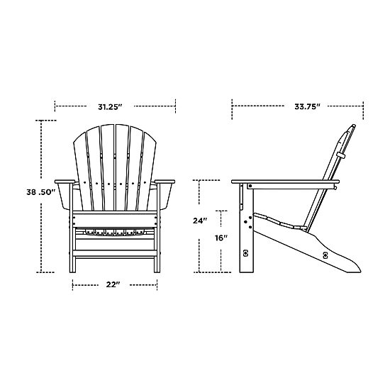 POLYWOOD® South Beach Adirondack