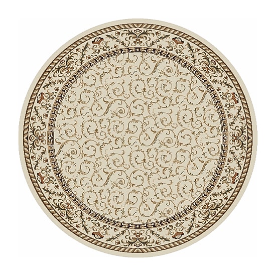 Radici Como Scroll Traditional Oriental Indoor Round Area Rug