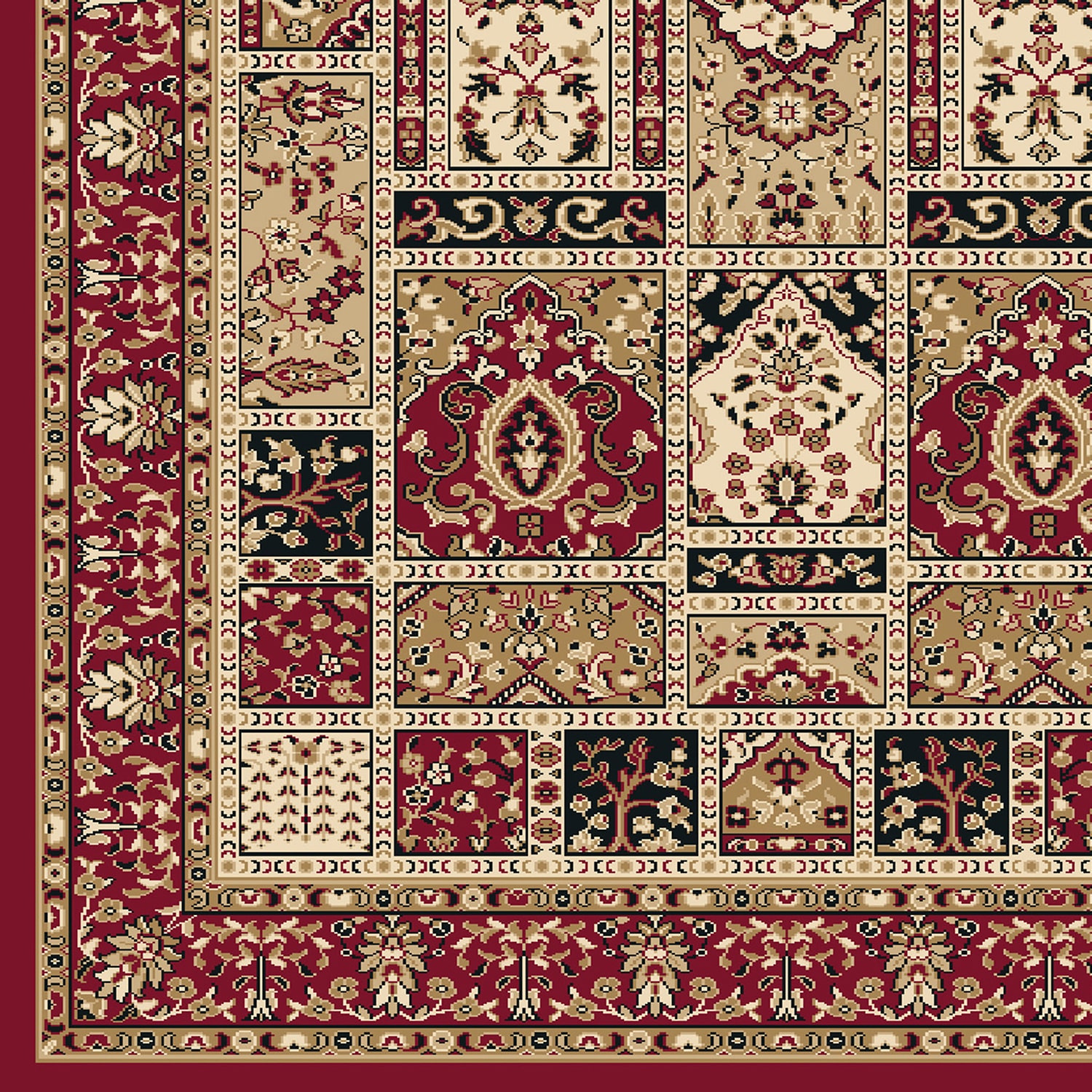 Radici Como Panel Kerman Traditional Oriental Indoor Rectangular Runner