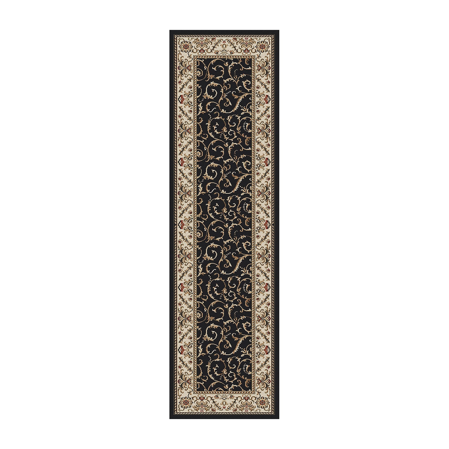Radici Como Scroll Traditional Oriental Indoor Rectangular Runner